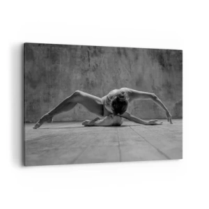 Impression sur toile - Image sur toile - Une danseuse dans une pose artistique - 100x70cm - Symétrie trouvée - Décoration murale moderne pour le salon et la chambre ARTTOR