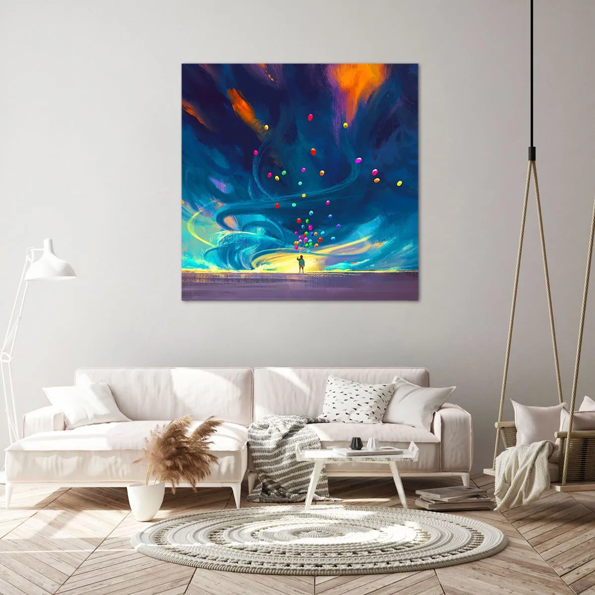 Impression sur toile - Image sur toile - Au vent bleu ciel - 40x40 cm