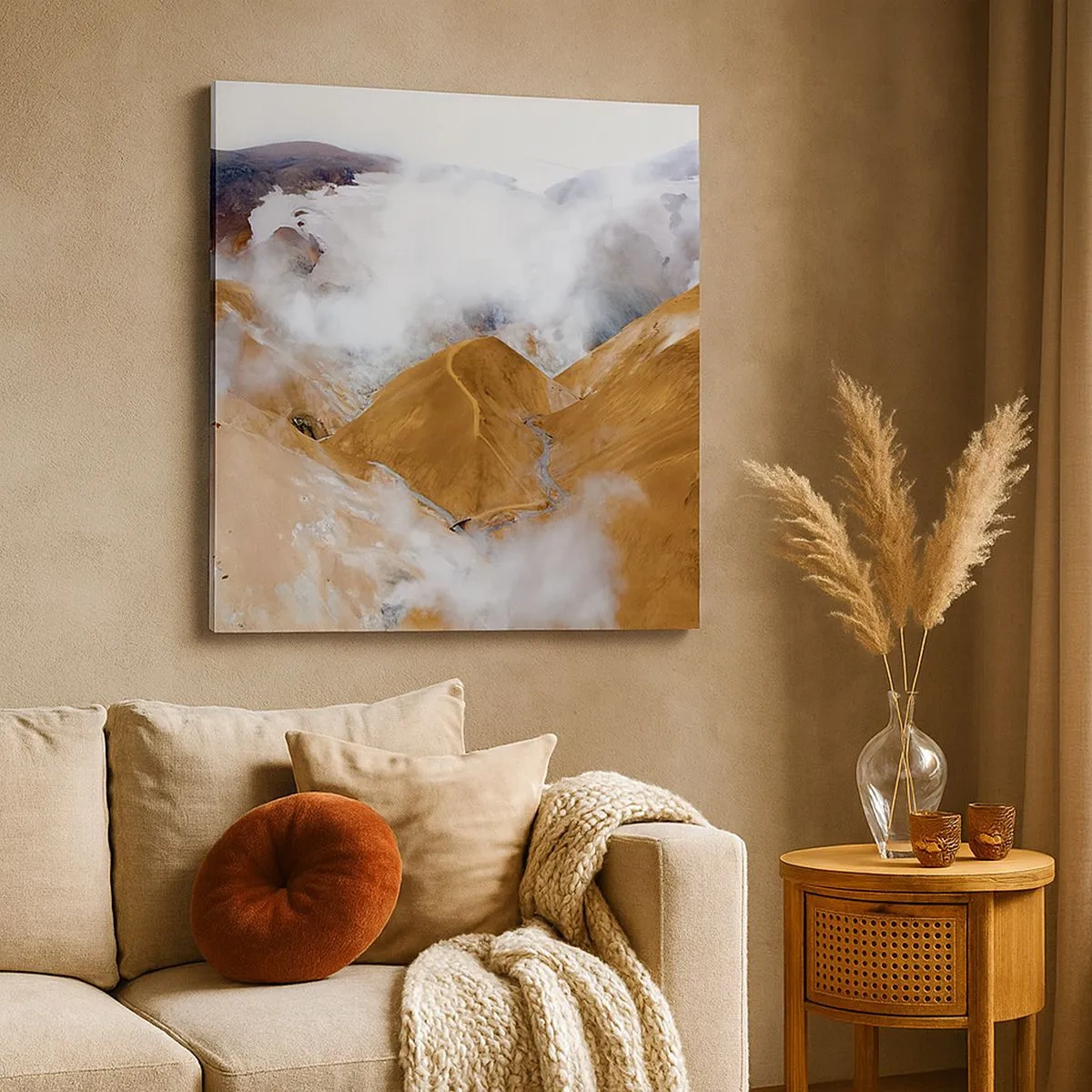 Impression sur toile - Image sur toile - Le charme brut de l'Islande - 30x30 cm