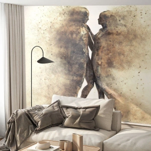 Papier Peint Photo Premium Sand - Ils sont sortis de la poussière pour aimer - Abstraction, Femme et Homme, Amour - 450x315 cm