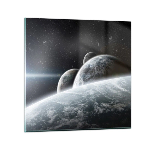 Impression sur verre - Image sur verre - Musique cosmique des sphères - 30x30 cm