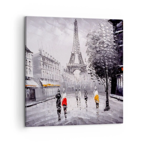 Impression sur toile - Image sur toile - Balade parisienne - 50x50 cm