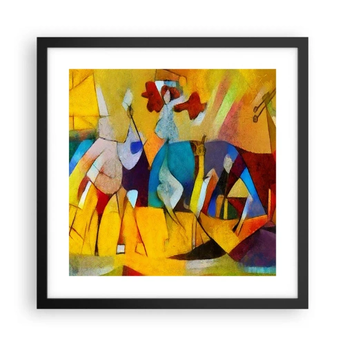 Affiche dans un cadre noir - Poster - Soleil - vie - joie - 40x40 cm