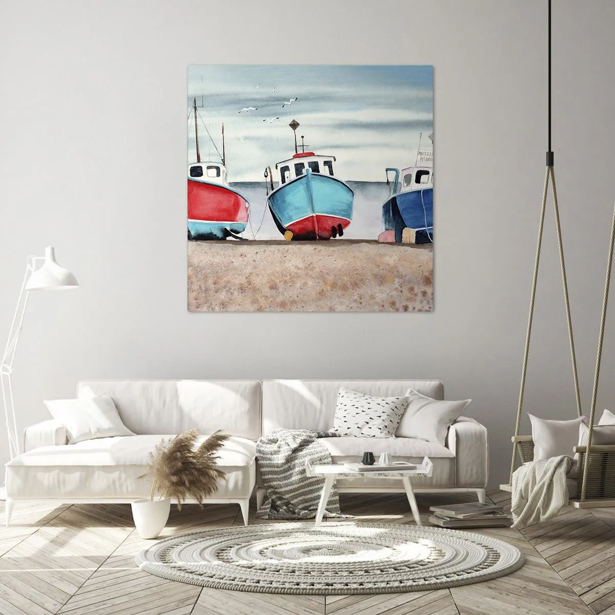 Impression sur toile - Image sur toile - Prêt pour la pêche - 40x40 cm