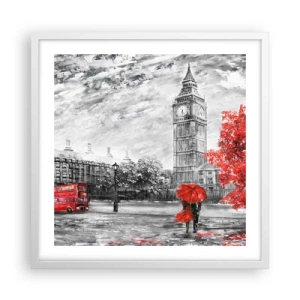 Affiche dans un cadre blanc - Poster - Une journée passionnante - 50x50 cm