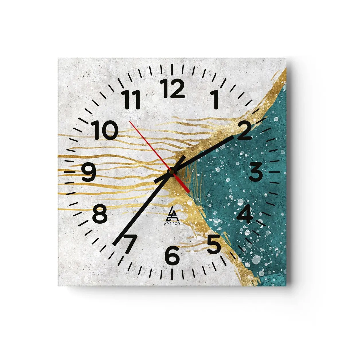 Horloge murale - Pendule murale - Marée dorée - 30x30 cm