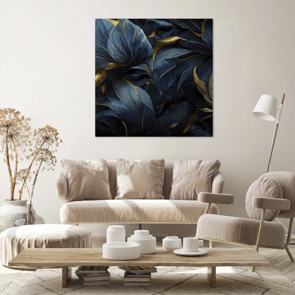 Impression sur toile - Image sur toile - Des dessous dorés - 60x60 cm