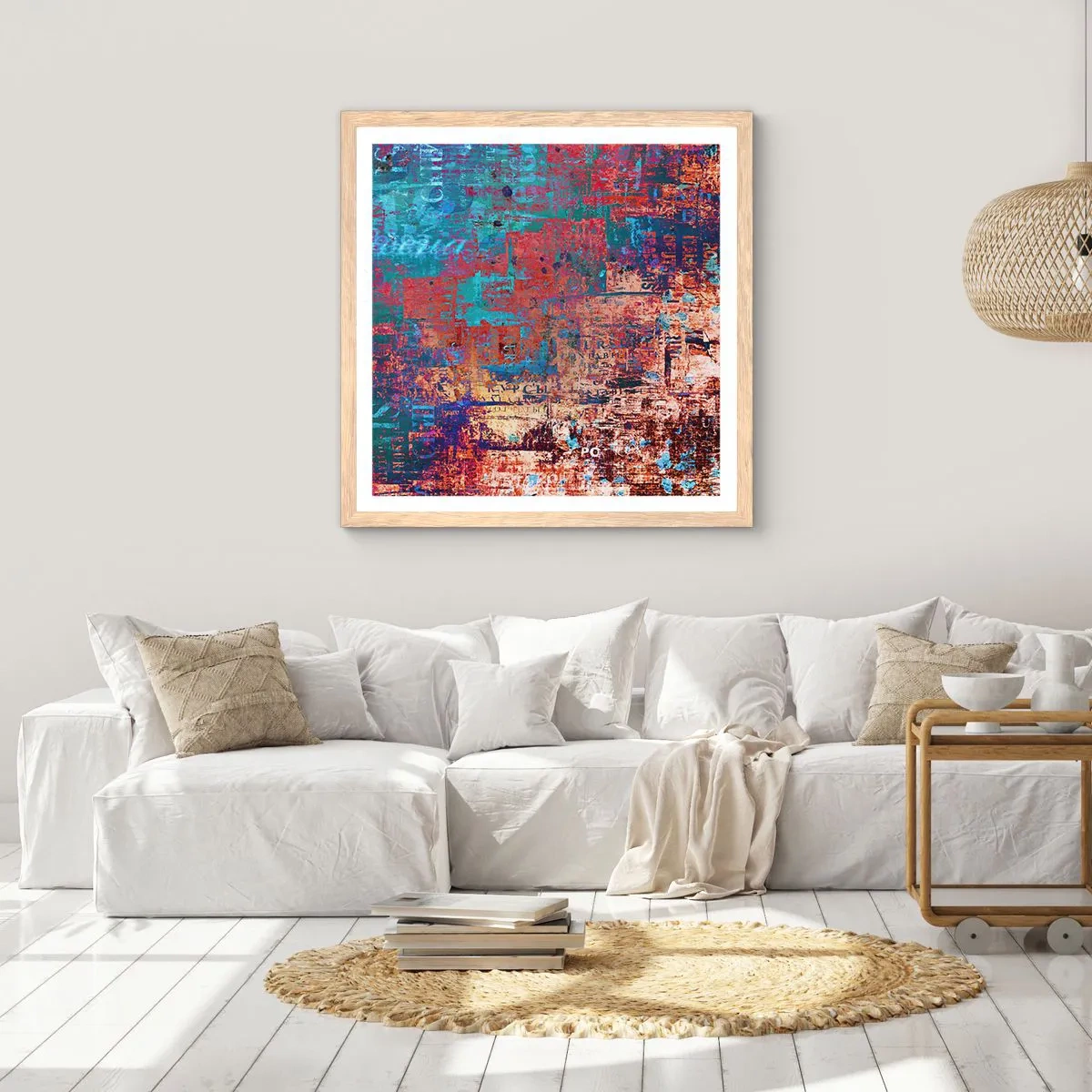 Affiche dans un chêne clair - Poster - Mémoire et oubli - 60x60 cm