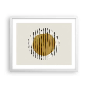 Affiche dans un cadre blanc - Poster - Abstraction tremblante de chaleur - 50x40 cm