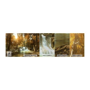 Échantillon de Papier Peint Premium Sand - Cascade du parc - Paysage, Cascade, Forêt - 100x30 cm