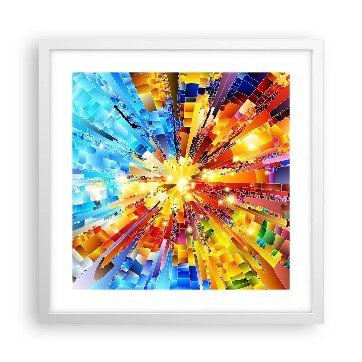 Affiche dans un cadre blanc - Poster - In medias res - 40x40 cm