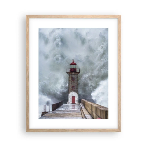 Affiche dans un chêne clair - Poster - Le rugissement des eaux, le bruit soufflera - 40x50 cm