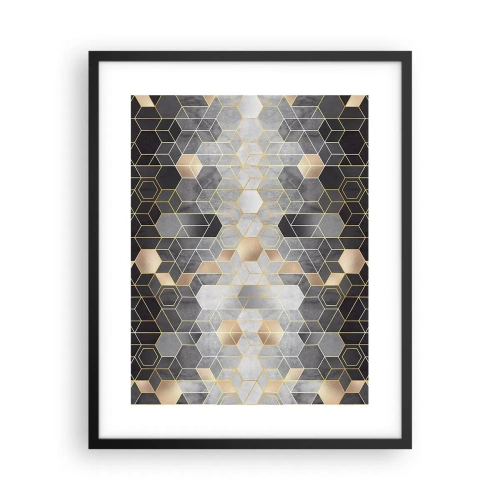 Affiche dans un cadre noir - Poster - Composition de diamants - 40x50 cm