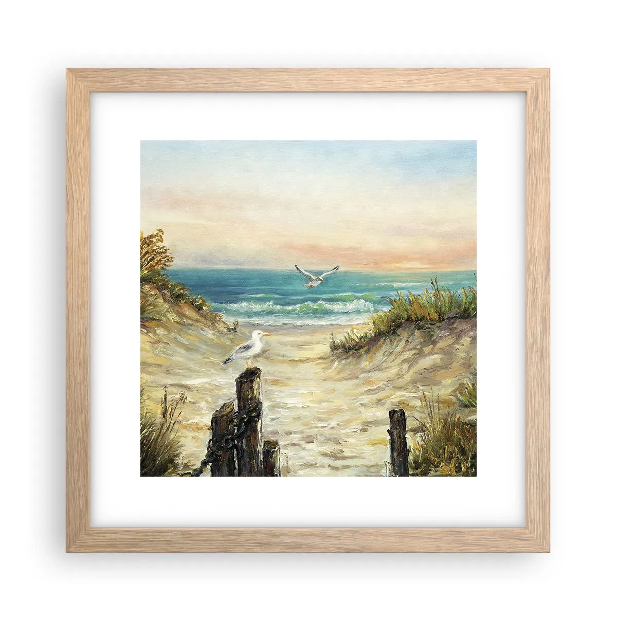 Affiche dans un chêne clair - Poster - Retraite au calme - 30x30 cm