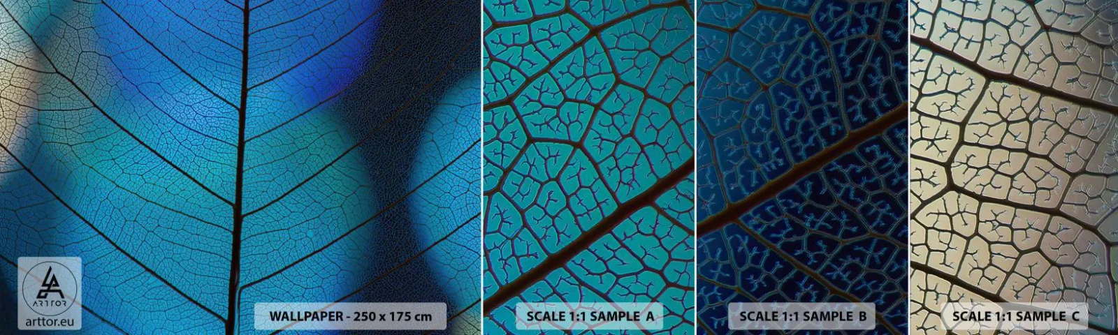 Échantillon De Papier Peint Standard Eco - Construction complexe - Feuille, Nature, Usine - 100x30 cm