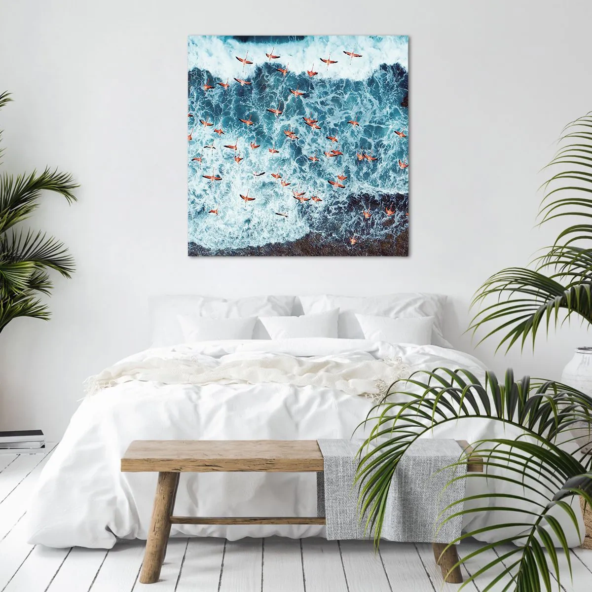 Impression sur toile - Image sur toile - Défilé du bord de mer - 70x70 cm