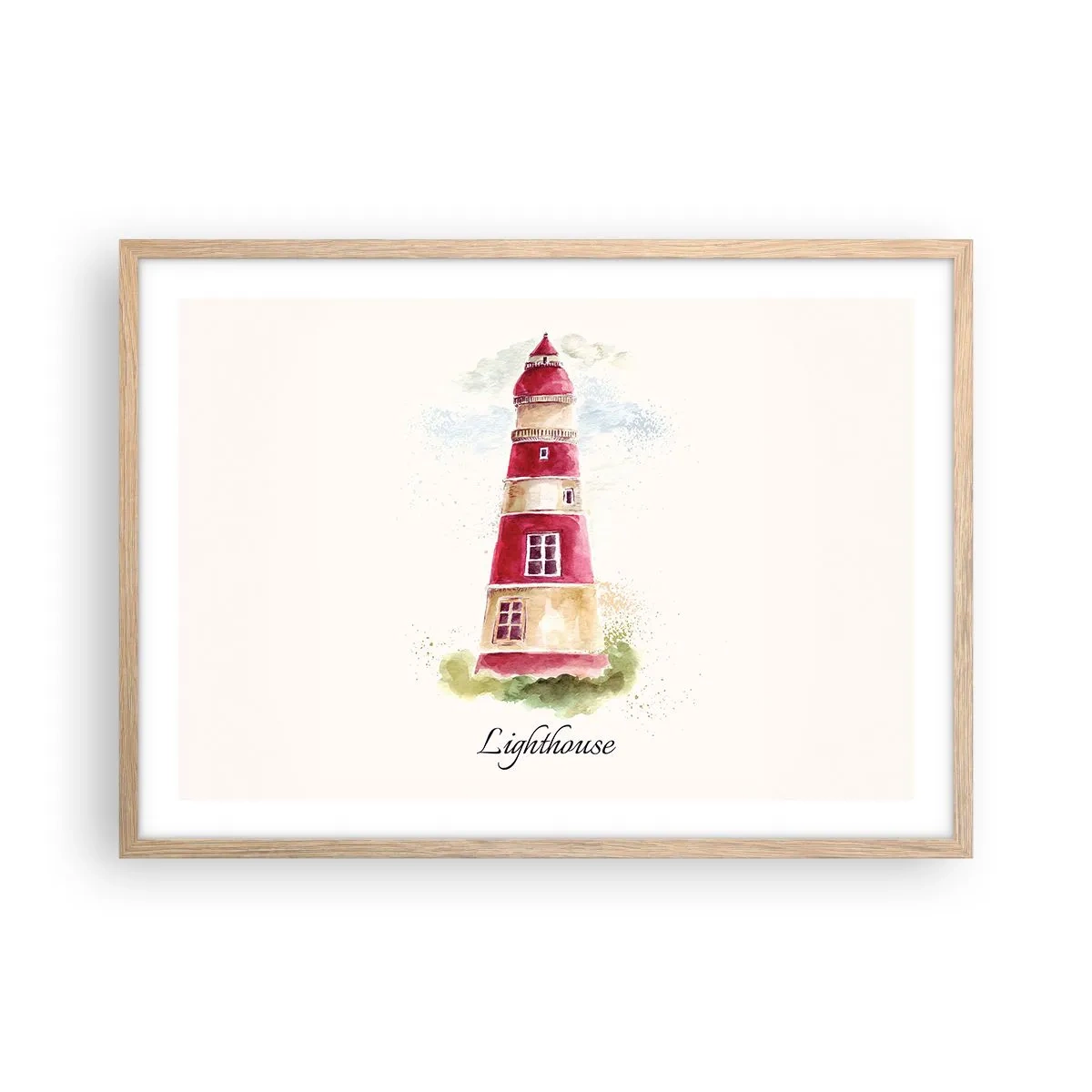 Affiche dans un chêne clair - Poster - Il y a toujours beau temps autour - 70x50 cm