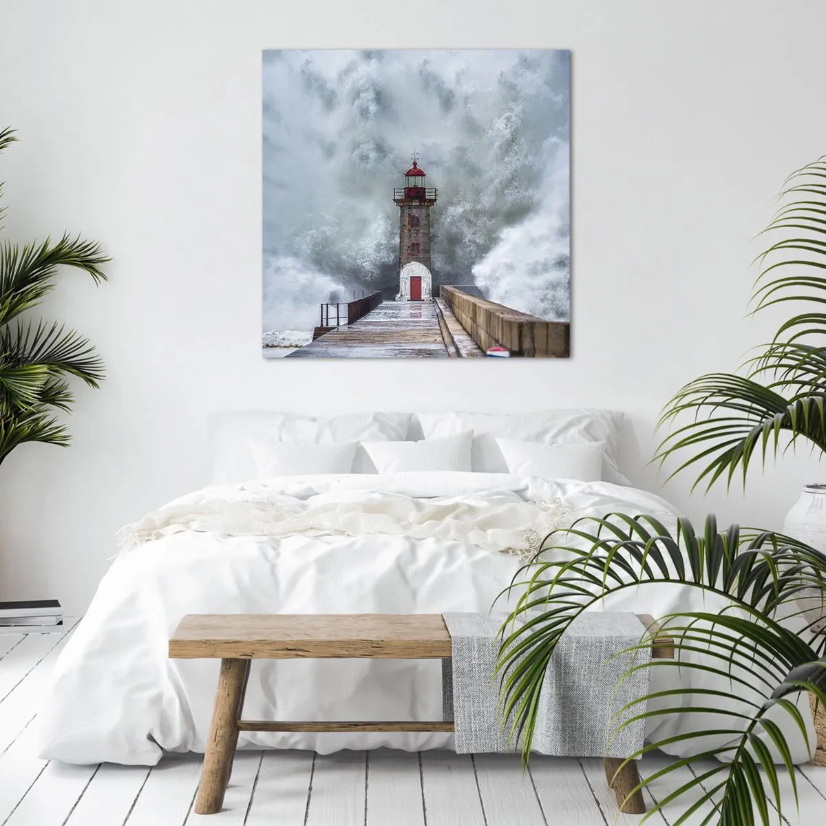 Impression sur toile - Image sur toile - Le rugissement des eaux, le bruit soufflera - 40x40 cm