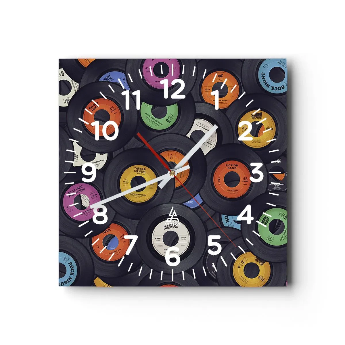 Horloge murale - Pendule murale - Couleurs des classiques - 40x40 cm