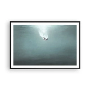 Affiche dans un cadre noir - Poster - Dans les bras de l'océan - 91x61 cm