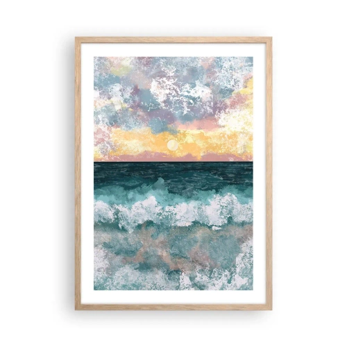 Affiche dans un chêne clair - Poster - Eau, lumière, air - 50x70 cm