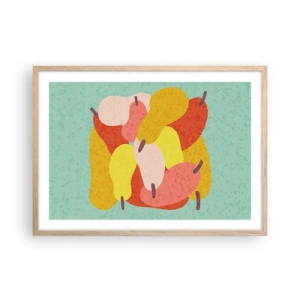 Affiche dans un chêne clair - Poster - Essayez le soleil d'été - 70x50 cm