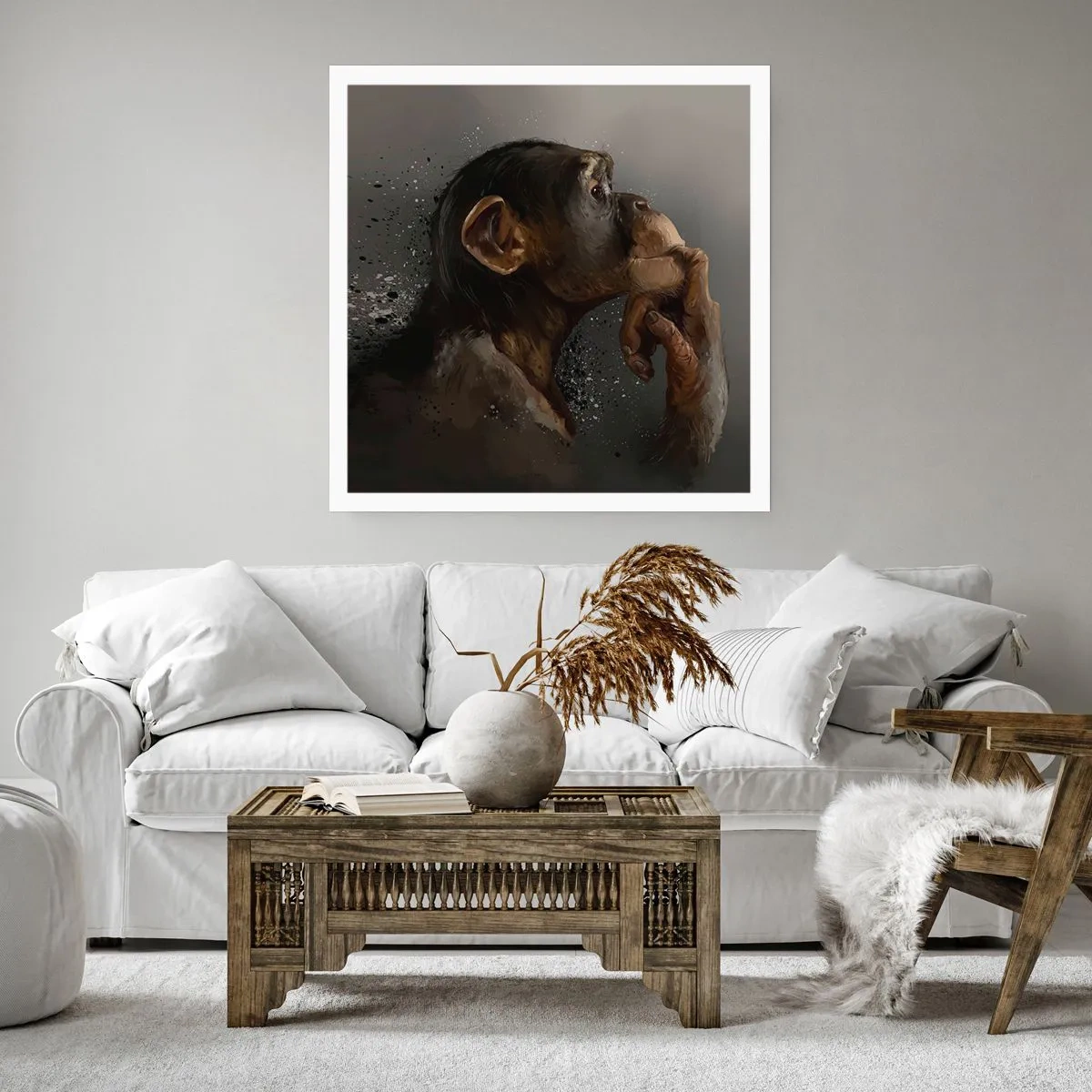 Affiche - Poster - Certainement un penseur - 50x50 cm