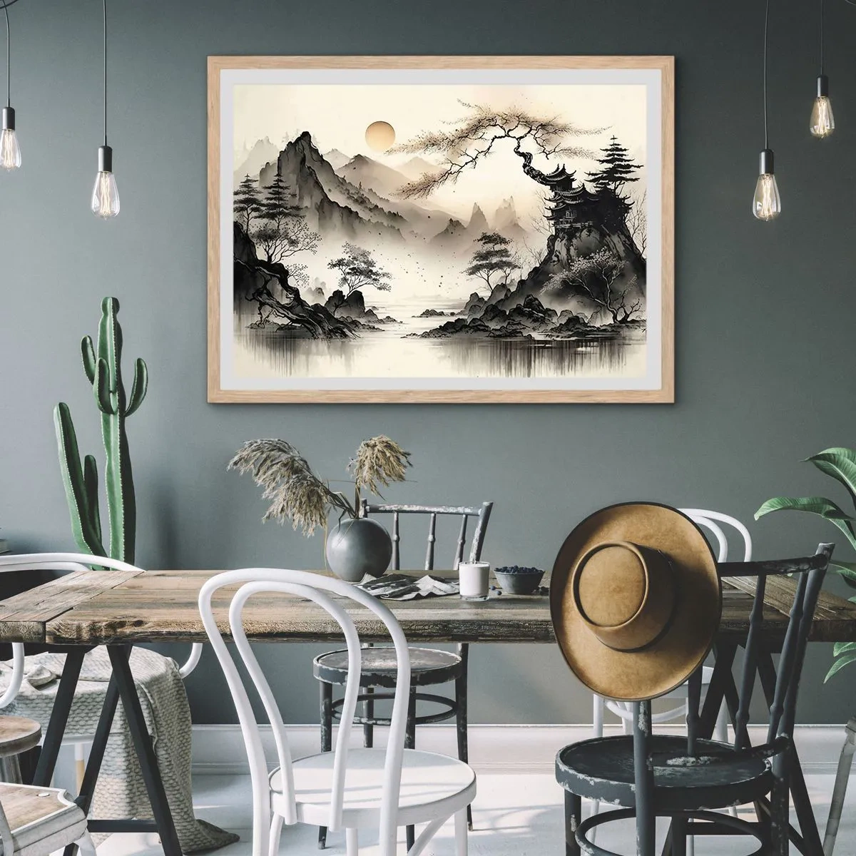 Affiche dans un chêne clair - Poster - Le charme unique de l'Orient - 70x50 cm