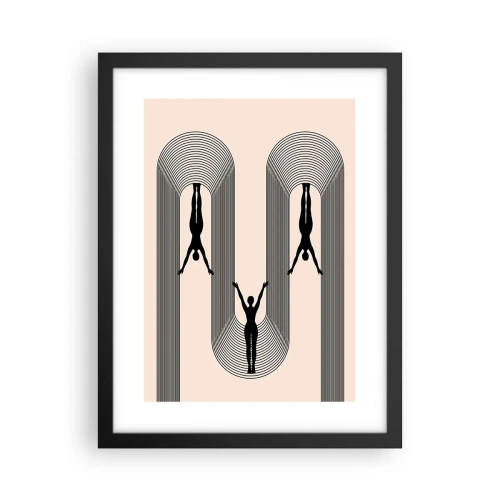 Affiche dans un cadre noir - Poster - Les jambes en l’air - 30x40 cm