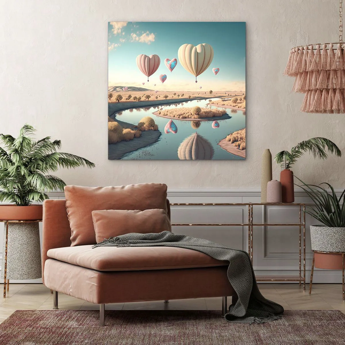 Impression sur toile - Image sur toile - L'amour te permet de t'élever - 70x70 cm