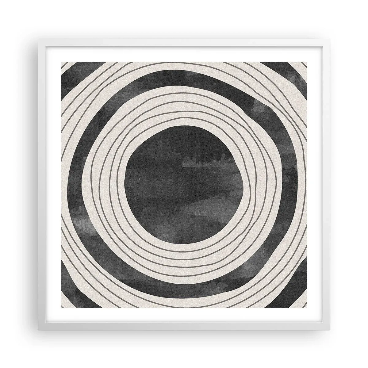 Affiche dans un cadre blanc - Poster - Droit au but - 60x60 cm