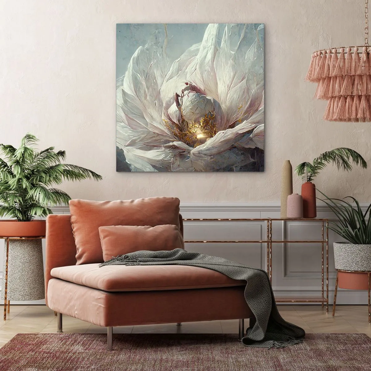 Impression sur toile - Image sur toile - Il fleurit une fois tous les cent ans - 30x30 cm