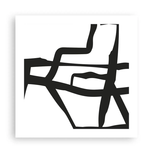 Affiche - Poster - Conception noir et blanc - 50x50 cm
