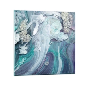 Impression sur verre - Image sur verre - Courants bleus - 30x30 cm