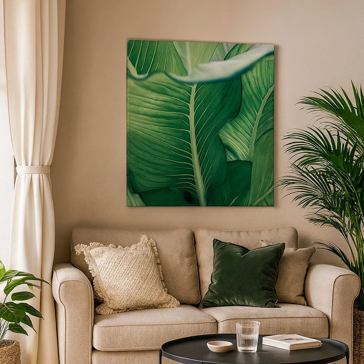 Impression sur toile - Image sur toile - Une vie intensément verte - 30x30 cm