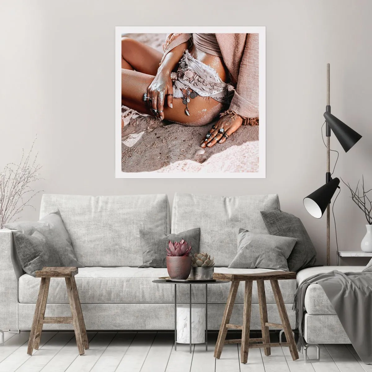 Affiche - Poster - Rejeté par la vague? - 60x60 cm