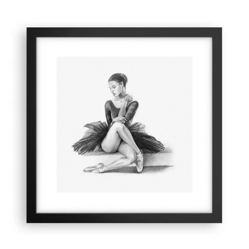 Affiche dans un cadre noir - Poster - Envoutée par la danse - 30x30 cm