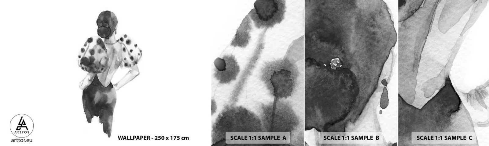 Échantillon De Papier Peint Standard Eco - Elle est passée juste à côté - Femme, Mode, Modèle - 100x30 cm