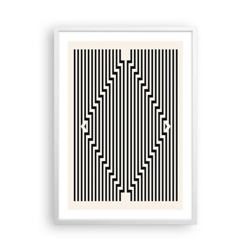 Affiche dans un cadre blanc - Poster - Illusion géométrique - 50x70 cm