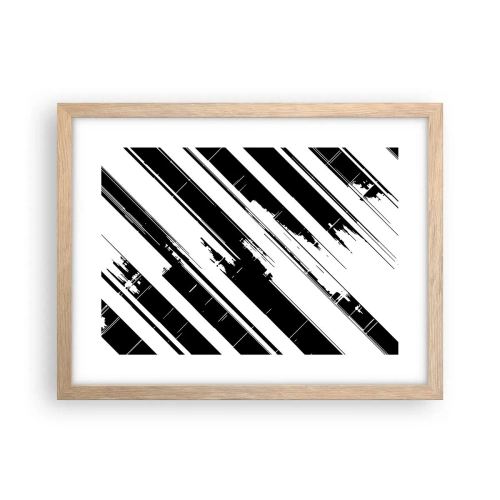 Affiche dans un chêne clair - Poster - Une composition intense et dynamique - 40x30 cm