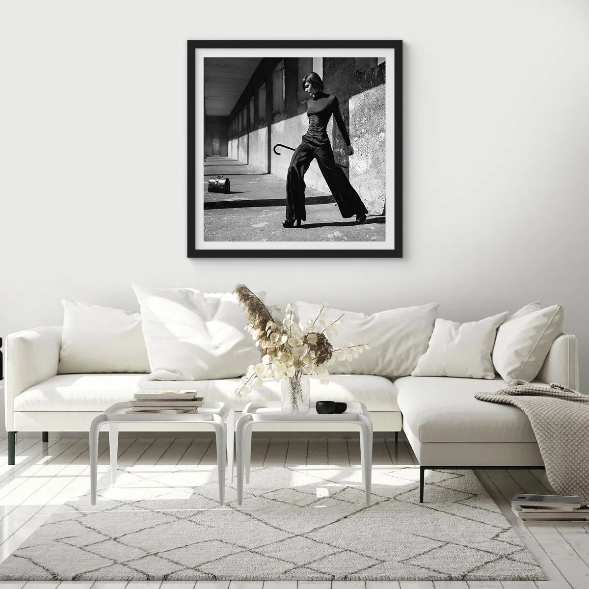 Affiche dans un cadre noir - Poster - Élégance urbaine - 30x30 cm