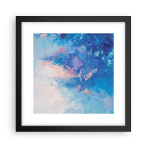 Affiche dans un cadre noir - Poster - Abstraction hivernale - 30x30 cm