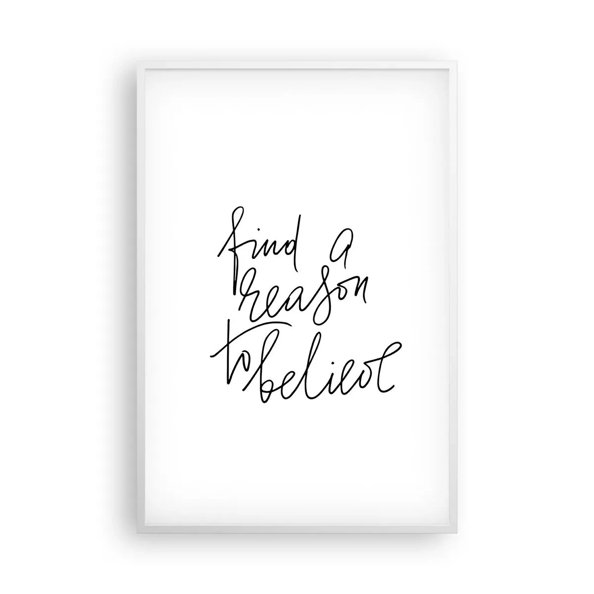 Affiche dans un cadre blanc - Poster - C'est possible - 61x91 cm