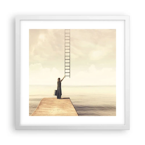 Affiche dans un cadre blanc - Poster - Voyage magique - 40x40 cm