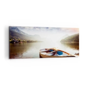 Impression sur toile - Image sur toile - Au bord de la grande et limpide eau - 100x40 cm