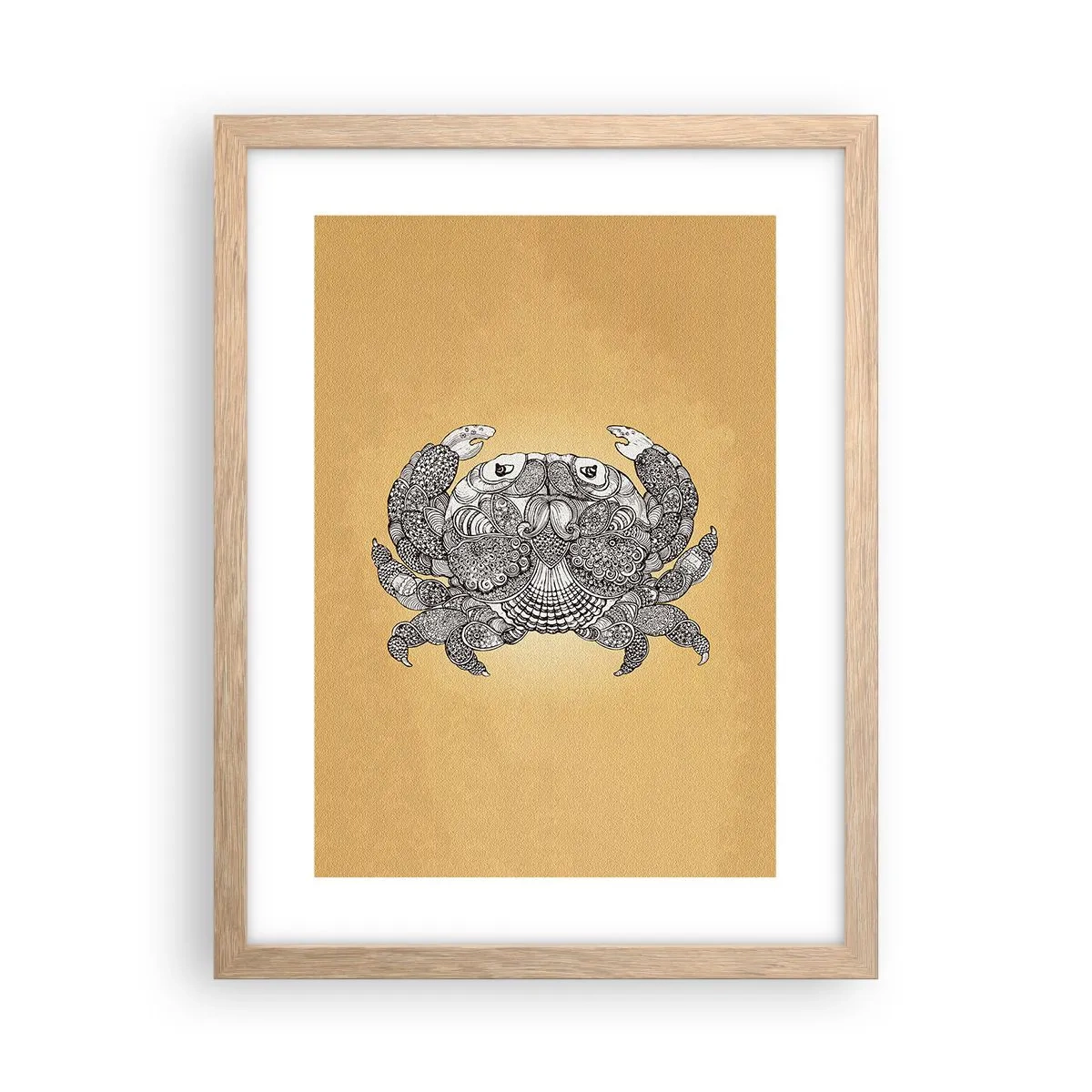 Affiche dans un chêne clair - Poster - Les contes de M. Crabe - 30x40 cm