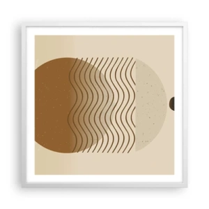 Affiche dans un cadre blanc - Poster - Sur l'origine des figures géométriques - 60x60 cm