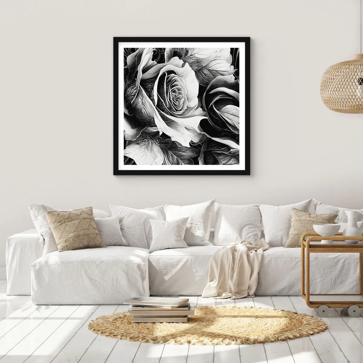 Affiche dans un cadre noir - Poster - Toujours une reine - 60x60 cm