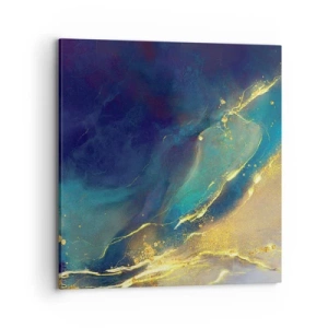 Impression sur toile - Image sur toile - Coulée d'or - 70x70 cm