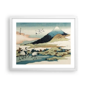Affiche dans un cadre blanc - Poster - Avec une âme japonnaise - 50x40 cm